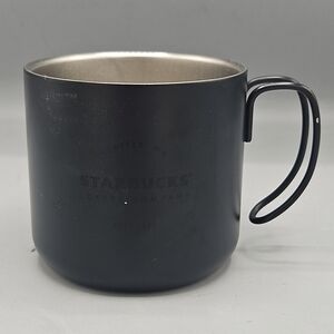 Starbucks Black Matte 12oz Stainless Steel Mug Cup Seattle 2016 Industrial